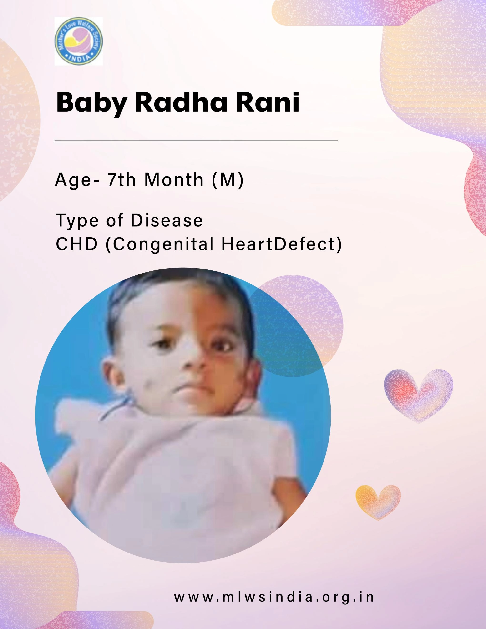 MLWS Beneficiaries 1 Baby Radha Rani